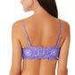 Biquíni feminino California Waves com estampa floral e estampa de bandeau, roxo