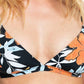 Top de biquíni estampado Roxy Junior's, preto