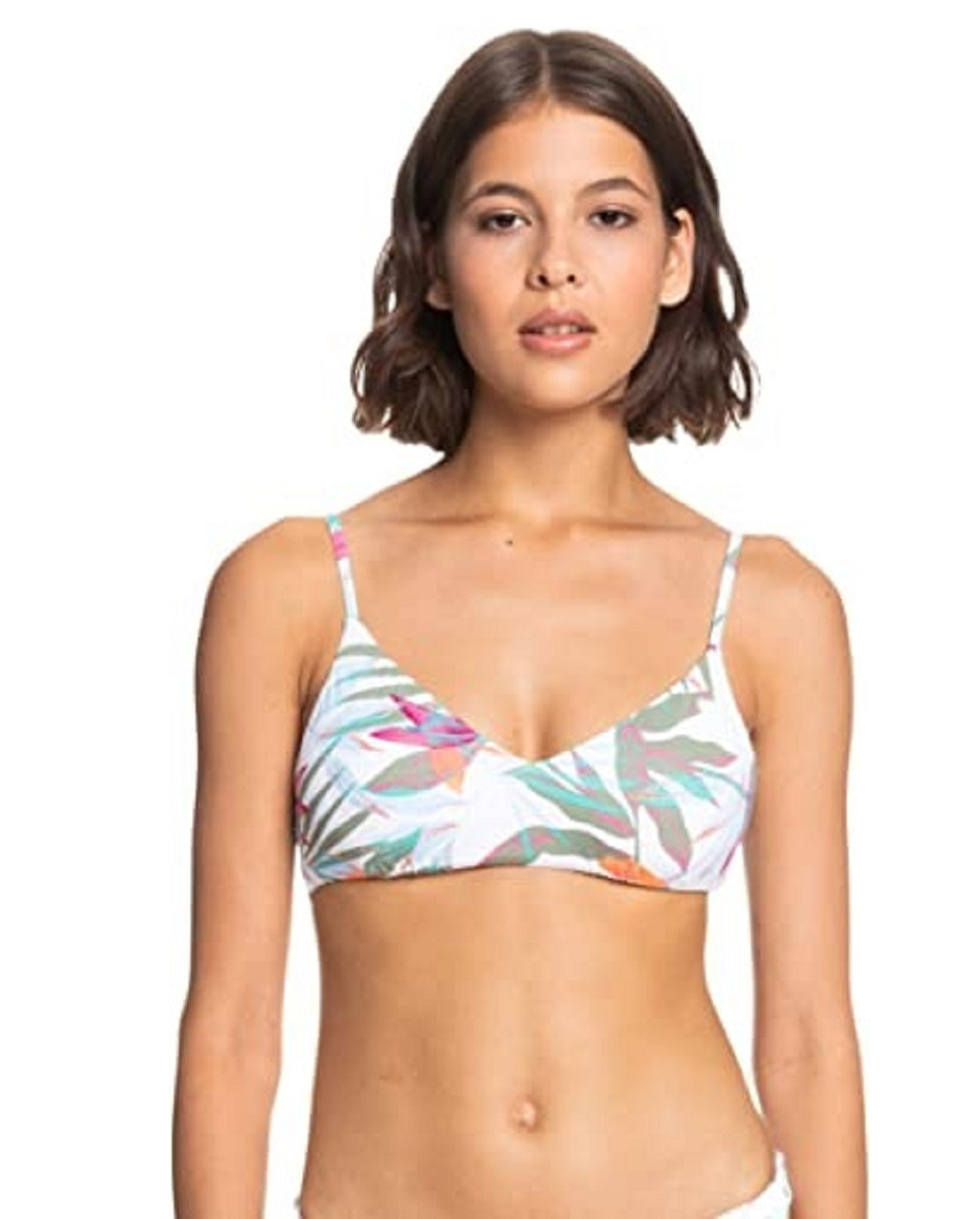 Top de biquíni Roxy Beach Classics feminino branco