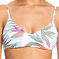 Top de biquíni Roxy Beach Classics feminino, branco, tamanho XL