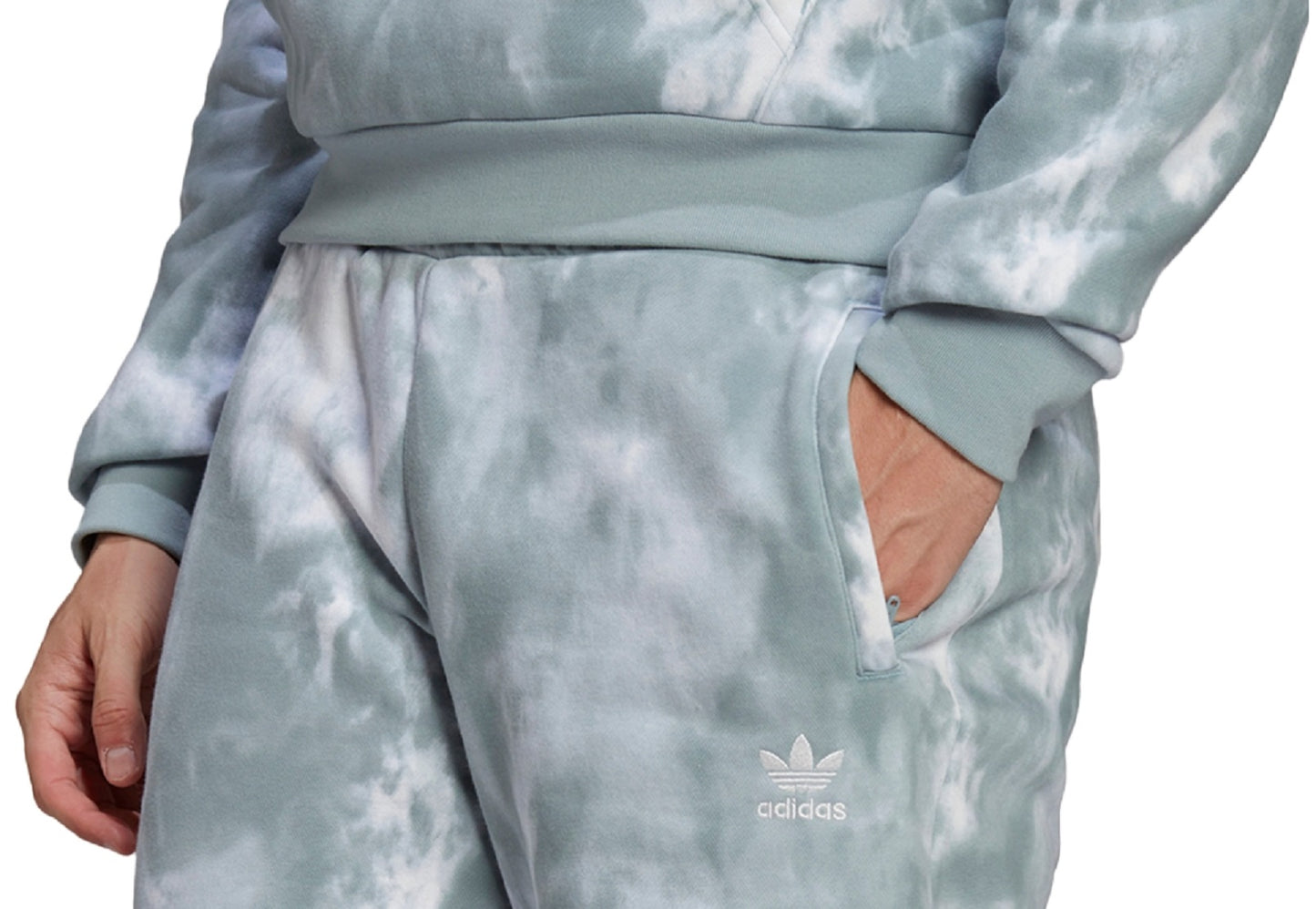 Shorts de moletom adidas Adicolor Essential Tie Dye Masculino Cinza Tamanho P
