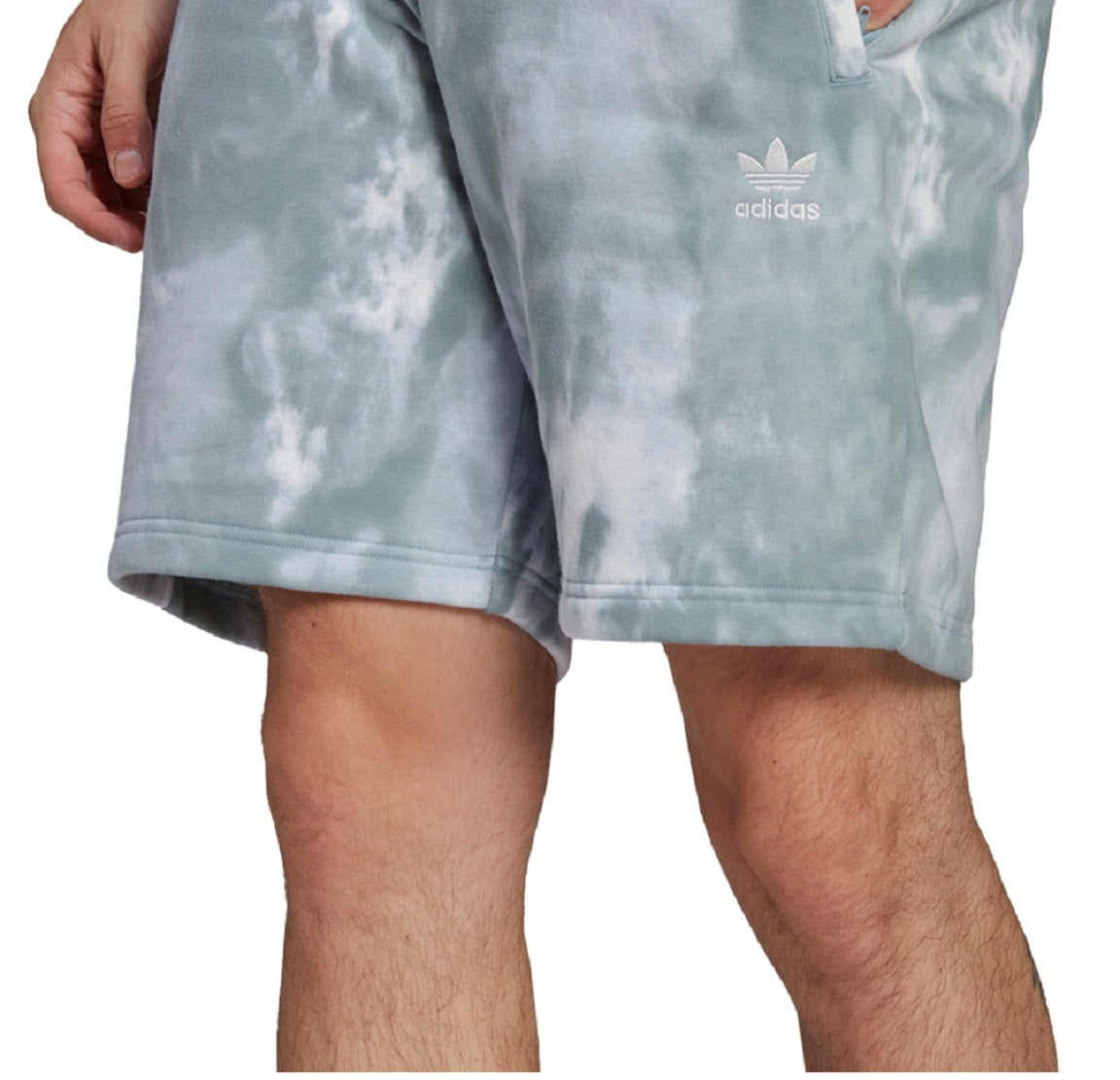 Shorts de moletom adidas Adicolor Essential Tie Dye Masculino Cinza Tamanho P