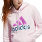 Moletom com capuz feminino adidas Two Tone Logo Rosa Tamanho X-Large