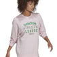 Moletom feminino Adidas Retro Luxury Crewneck Rosa Tamanho Grande