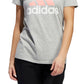 Camiseta Adidas Feminina Badge Of Sport de Algodão Cinza Tamanho Médio