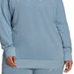 Moletom feminino adidas com gola redonda azul