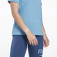 Camiseta Reebok Feminina Logo Azul Tamanho Grande