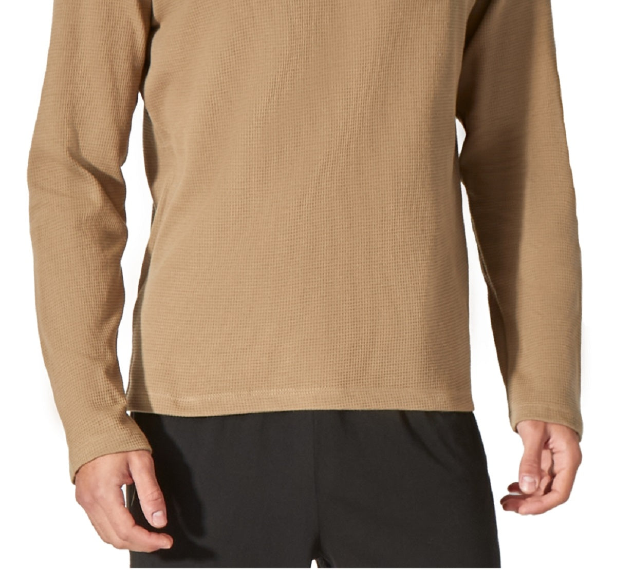 Camisa térmica masculina Lacoste marrom tamanho médio