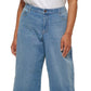 Calça jeans feminina Calvin Klein Wide Leg Cropped Azul Tamanho 22W