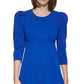 Vestido Calvin Klein Feminino com Ombros Bufantes e Corte A Azul Tamanho 4 Petite