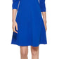 Vestido Calvin Klein Feminino com Ombros Bufantes e Corte A Azul Tamanho 4 Petite