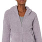 Calvin Klein Moletom Feminino Performance Fuzzy com Zíper Frontal Roxo Tamanho P