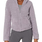 Calvin Klein Moletom Feminino Performance Fuzzy com Zíper Frontal Roxo Tamanho P