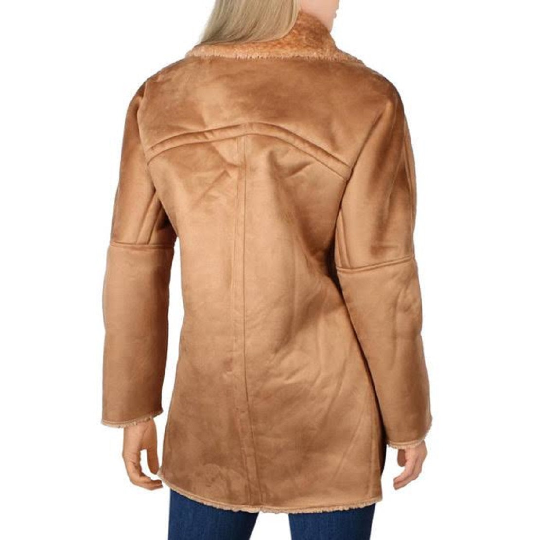 Casaco Calvin Klein Feminino Faux Shearling Marrom Tamanho Médio