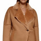 Casaco Calvin Klein Feminino Faux Shearling Marrom Tamanho Médio