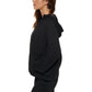 Calvin Klein Moletom Feminino com Capuz e Zíper 1/2 Tingido na Cor Preto, Tamanho Médio