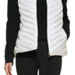Calvin Klein Colete Acolchoado Diagonal Feminino Branco Tamanho X-G