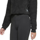 Blusa curta Calvin Klein feminina de lã sintética Sherpa, preta, tamanho X-G