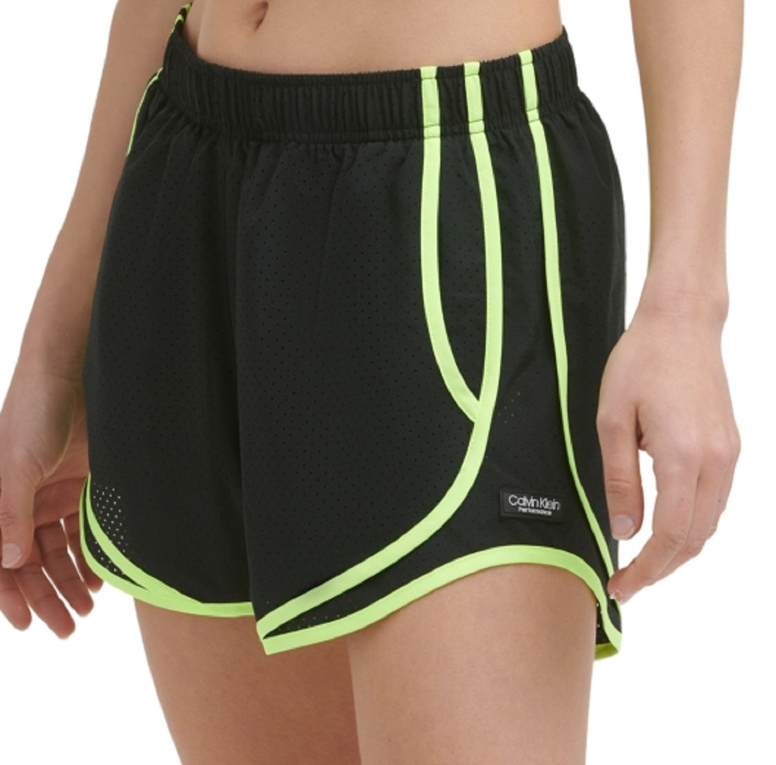 Calvin Klein Shorts Perfurado Feminino Preto Tamanho X-G