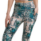 Calça legging feminina estampada de cintura alta 7/8 rosa tamanho pequeno