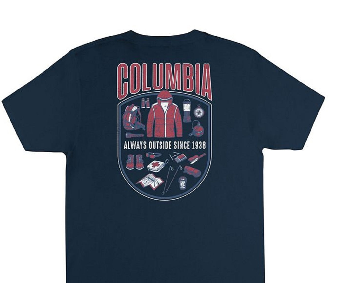 Camiseta Columbia Granger Graphic Masculina Azul Tamanho X-G