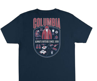 Camiseta Columbia Granger Graphic Masculina Azul Tamanho X-G