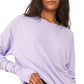 Blusa feminina Arden extra longa de algodão, roxa, tamanho pequeno, da Free People
