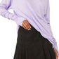 Blusa feminina Arden extra longa de algodão, roxa, tamanho pequeno, da Free People