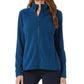 32 Degrees Moletom Feminino Fleece Gola Simulada com Zíper e Manga Longa Azul Tamanho XXL