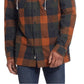 Camisa de flanela com capuz vintage masculina à prova de intempéries, jaqueta marrom, tamanho grande