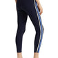 Calça legging cropped Ralph Lauren feminina listrada elástica azul tamanho X-S