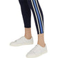 Calça legging cropped Ralph Lauren feminina listrada elástica azul tamanho X-S
