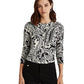 Suéter Ralph Lauren Feminino Paisley Gola Redonda Preto Tamanho Grande