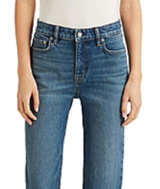 Ralph Lauren Women's High-Rise Straight Ankle Jeans Blue Size 6