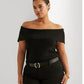 Suéter Ralph Lauren feminino ombro a ombro preto tamanho 2X