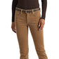 Calça Ralph Lauren Feminina Veludo Cotelê Cintura Média Reta Marrom Tamanho 10