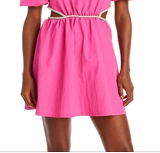 Vestido curto feminino Wayf com recorte rosa tamanho pequeno