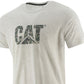 Camiseta masculina com estampa de logotipo da Caterpillar, cinza, tamanho extragrande