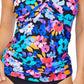 Island Escape Lux Halter Tankini Top Maiô Feminino Preto Tamanho 12
