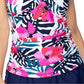 Island Escape Lux sem alças Tankini Top Maiô Branco Tamanho 12