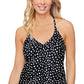 Top tankini com aro e costas em T feminino Island Escape, preto