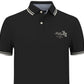 Camisa polo masculina Tommy Hilfiger Christian Regular Fit, preta, tamanho grande