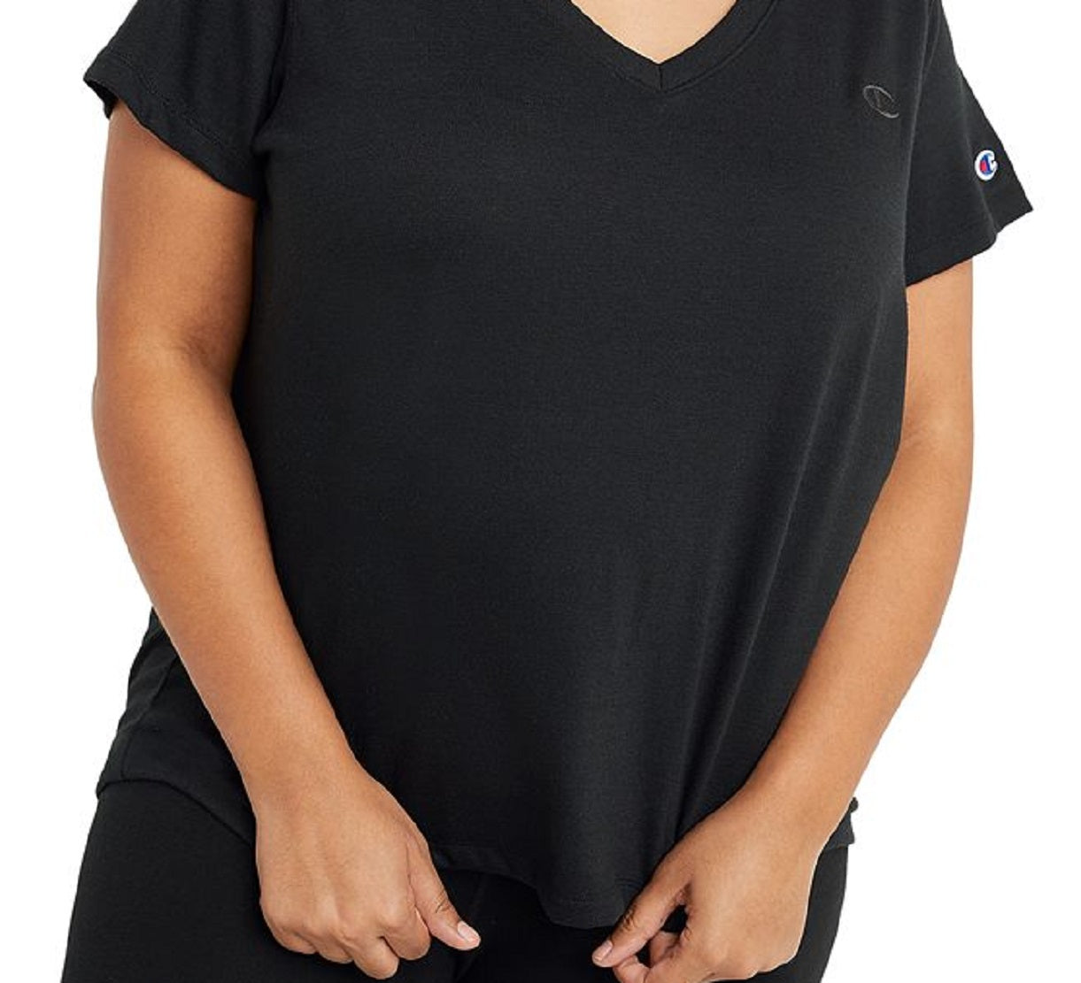 Camiseta Champion Powerblend Feminina Preta Tamanho 1X