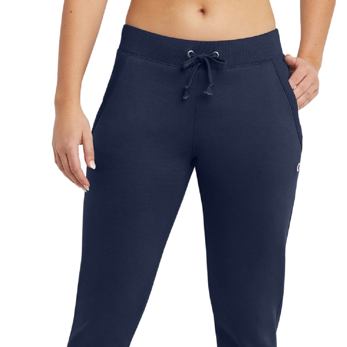 Calça de moletom feminina Champion Powerblend Fleece Jogger Azul Tamanho Médio