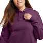 Moletom com capuz Champion Powerblend Fleece feminino, roxo, tamanho X-S