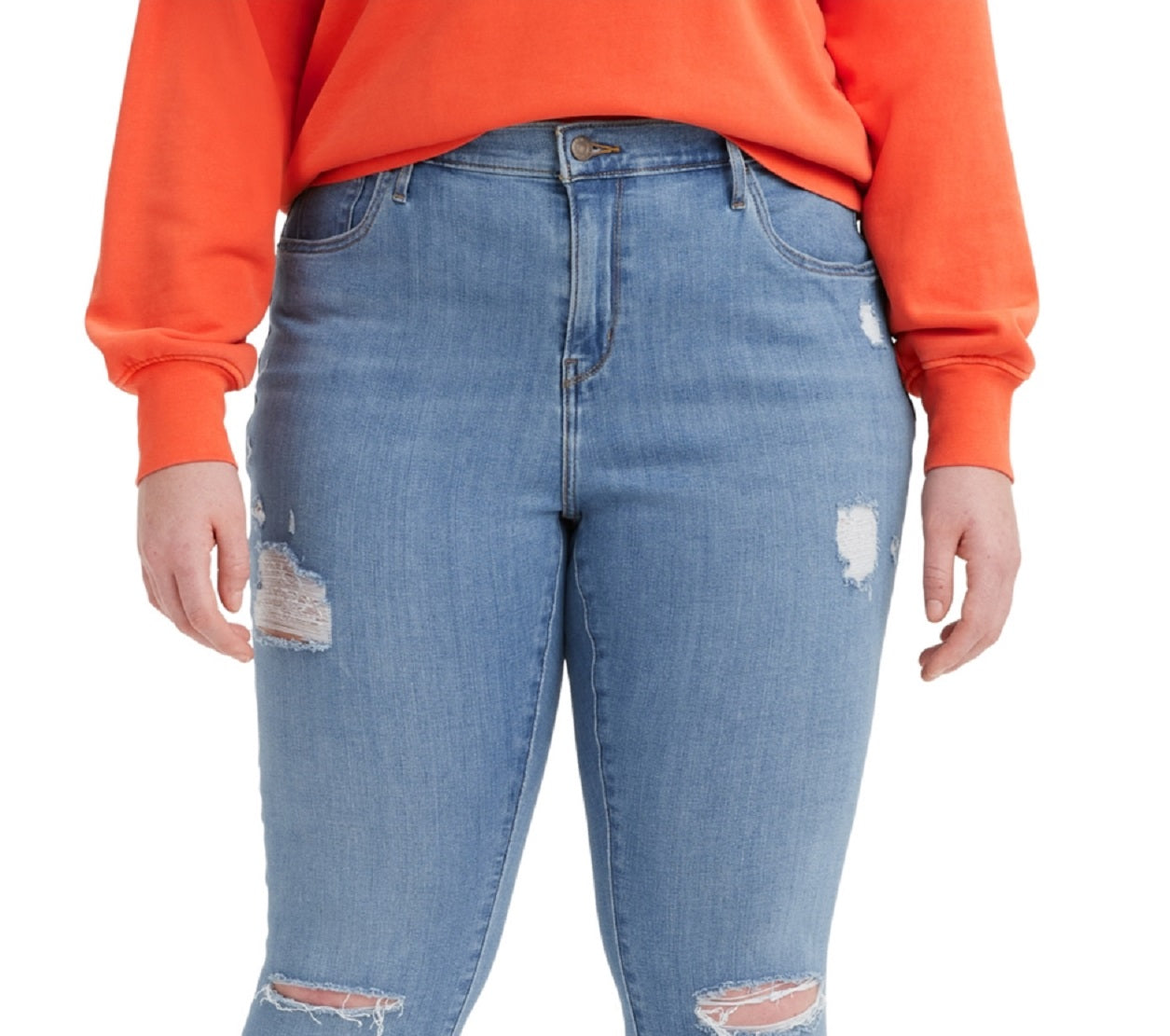 Calça jeans skinny Levi's 721 High Rise Feminina Azul Tamanho 18W