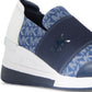 Tênis Michael Kors Felix Signature Logo Bubble Feminino Azul Tamanho 7,5