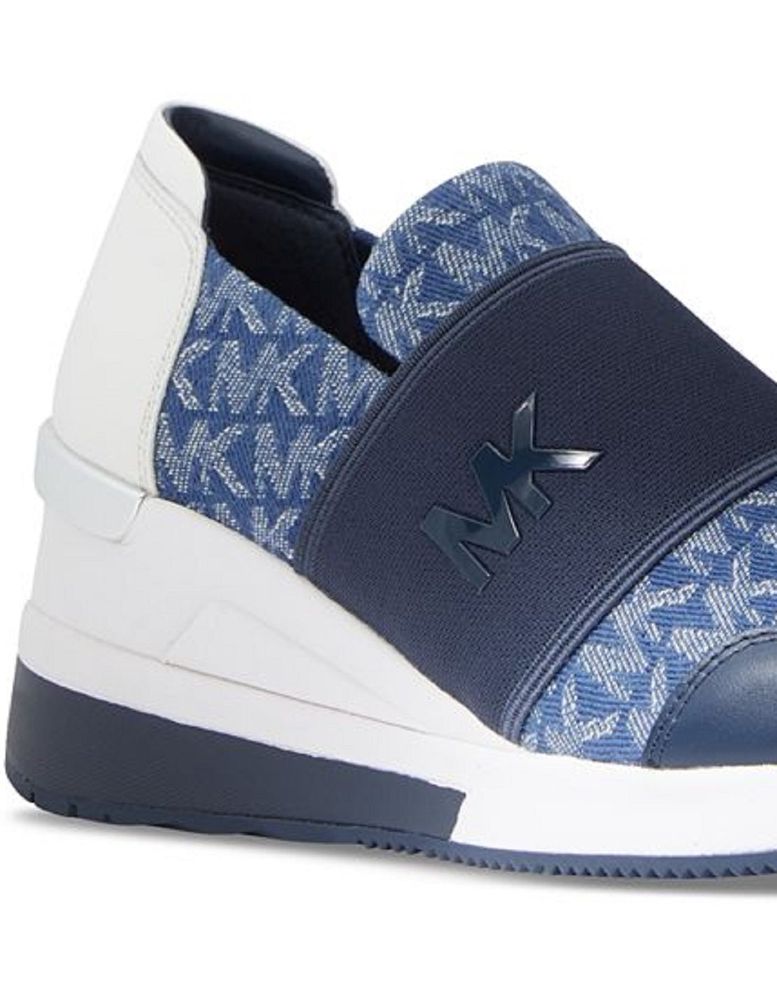 Tênis Michael Kors Felix Signature Logo Bubble Feminino Azul Tamanho 7,5