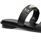 Sandália Slide Feminina Michael Kors Logo Plate Preta Tamanho 7,5
