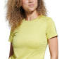 Camiseta básica feminina Bass Outdoor Cross Performance, amarela, tamanho X-S